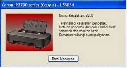 Cara Mengatasi Ip2770 Error B200 dengan mudah