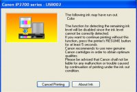 kode error canon ip2770