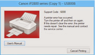 mengatasi canon ip2770 error 6000