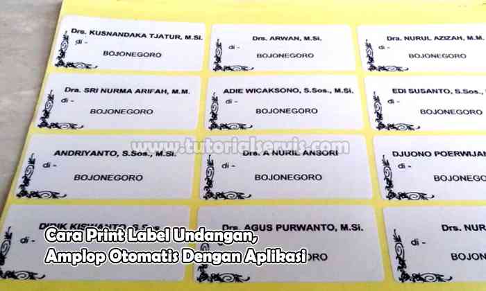 cara print label undangan