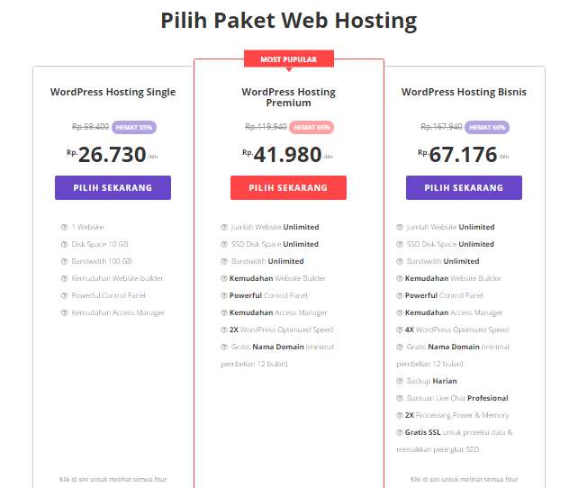 Paket WordPress Hosting Hostinger