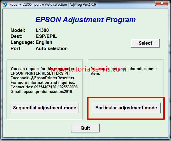 Cara Reset Epson L1300